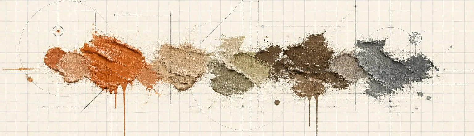 Paint dab artwork in the style of the AK Interactive palette