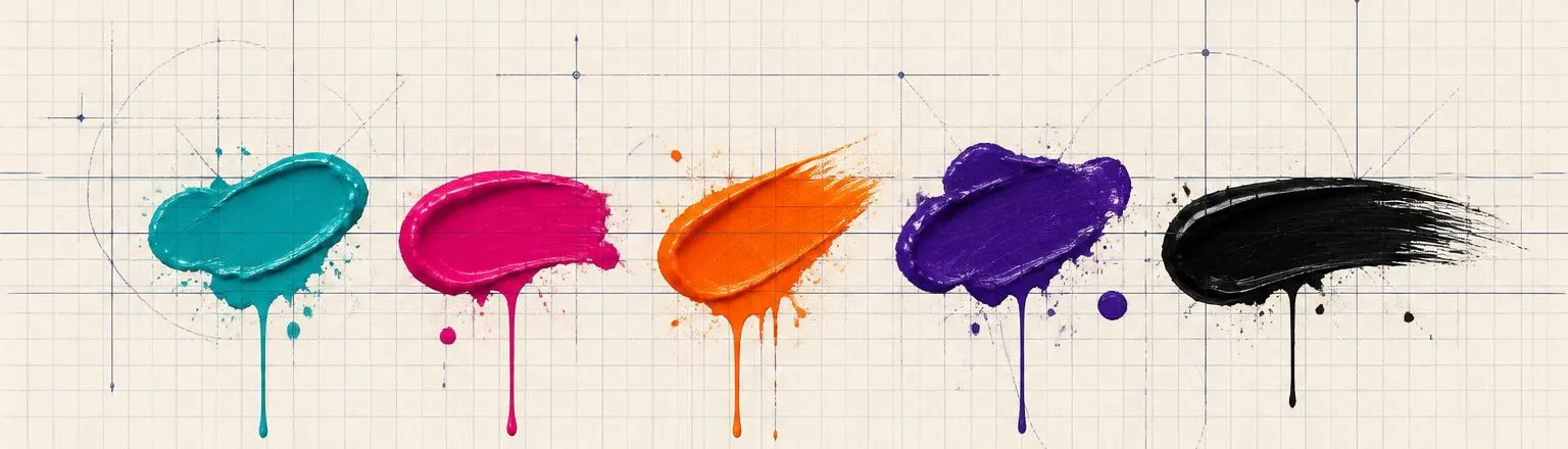 Paint dab artwork in the style of the Monument Pro Acryl palette