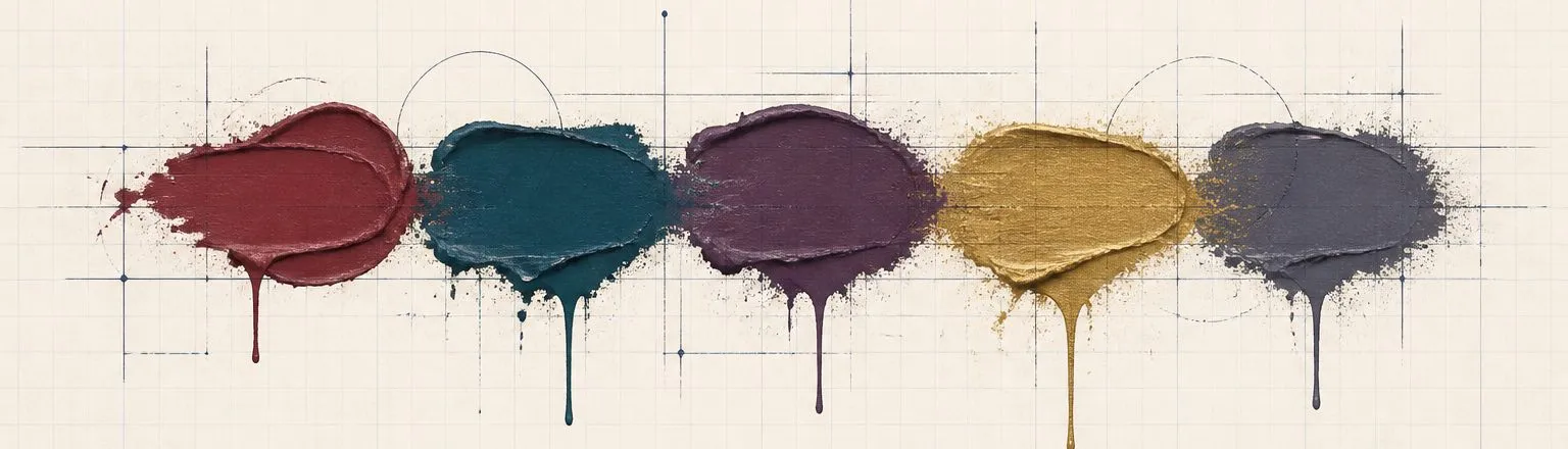 Paint dab artwork in the style of the Scale75 palette