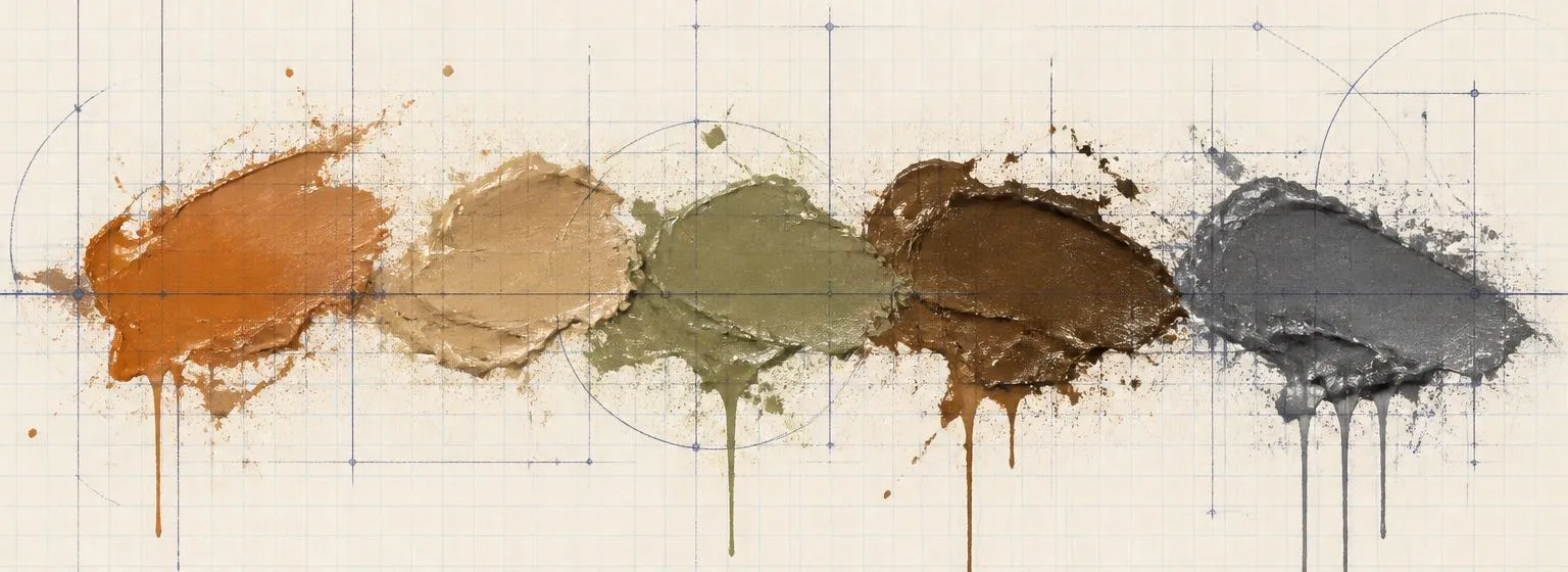 Paint dab artwork in the style of the 3rd Generation Acrylic palette