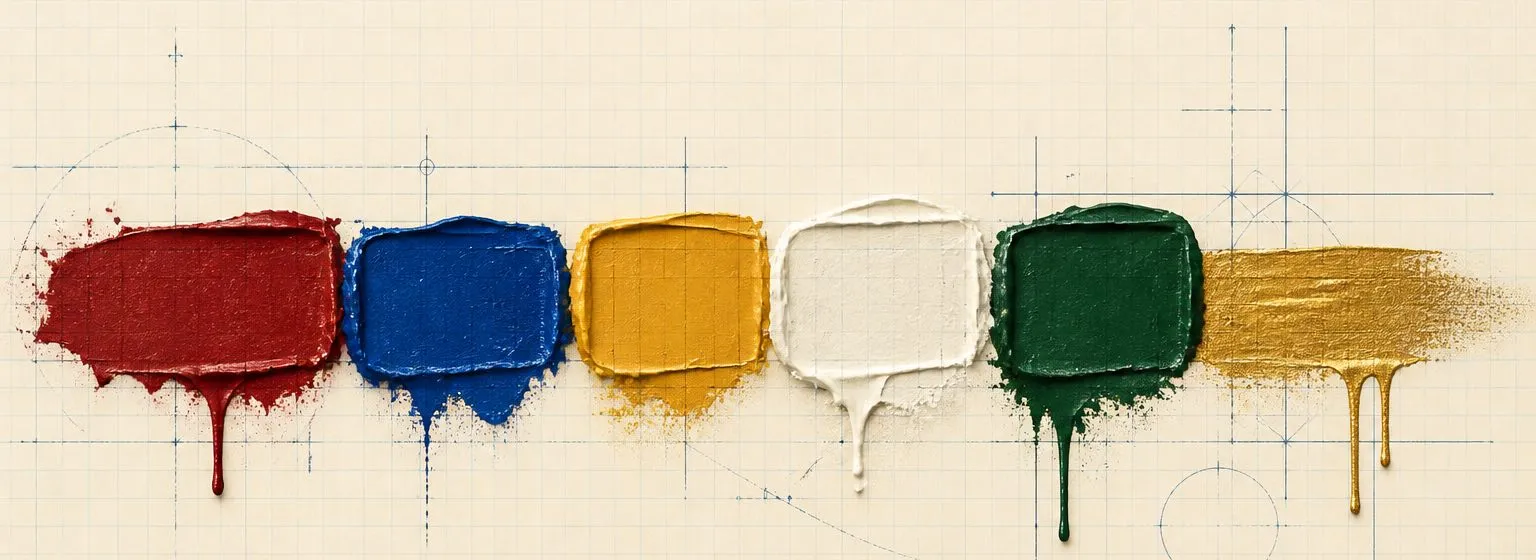 Paint dab artwork in the style of the Citadel Base palette