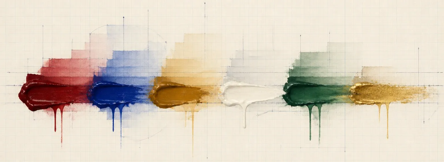 Paint dab artwork in the style of the Citadel Layer palette