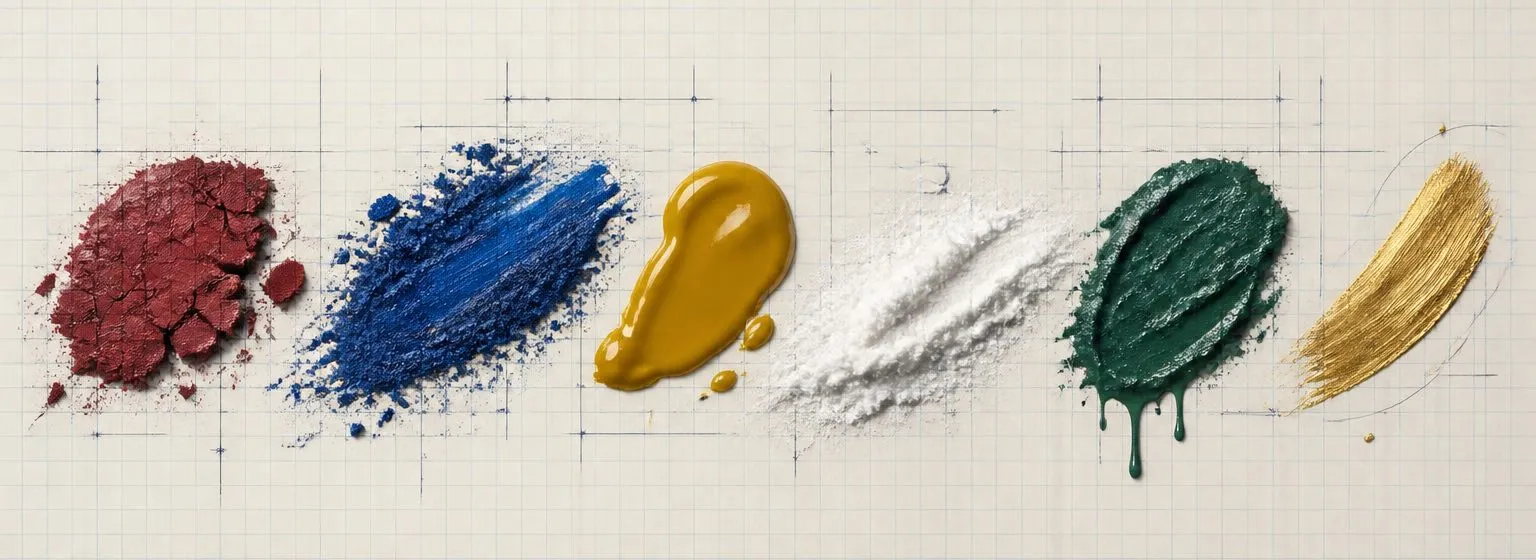 Paint dab artwork in the style of the Citadel Technical palette