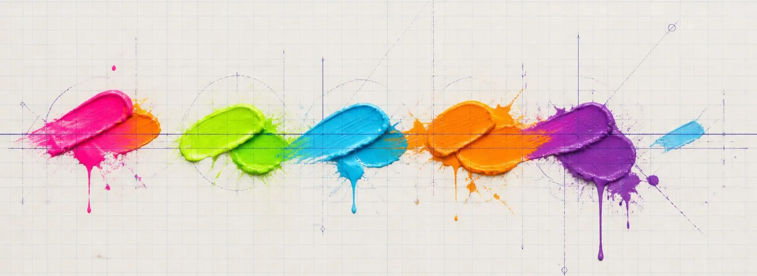 Paint dab artwork in the style of the Maxx Formula Acrylics palette